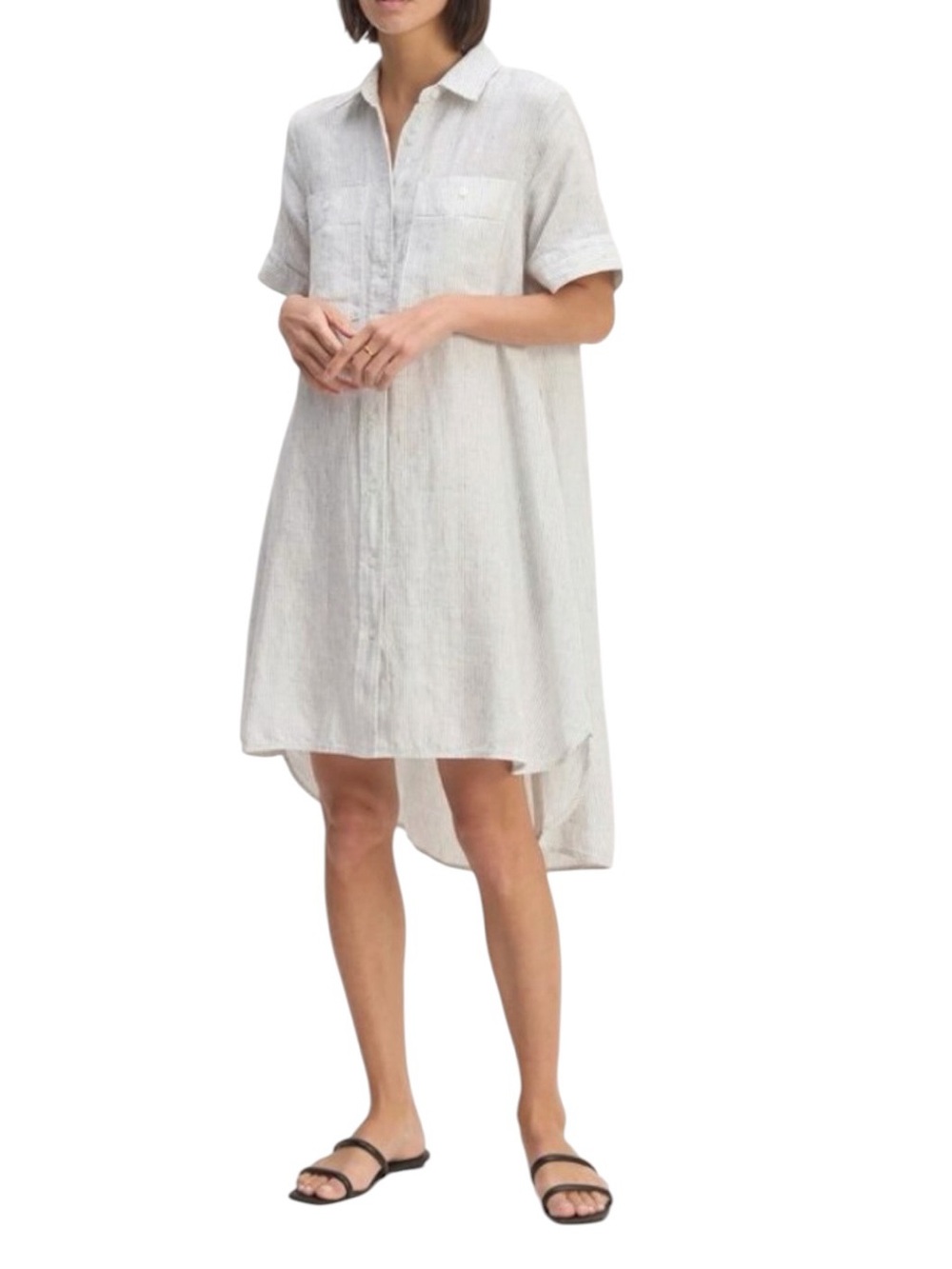 EVERLANE The Daytripper In 100% European Flax Linen Shirt Dress - Picture 1 of 13
